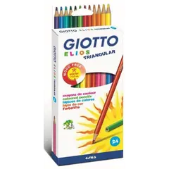 Ξυλομπογιές giotto elios τριγωνικές 24 χρώματα - Giotto
