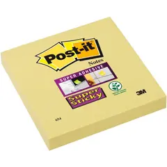 Αυτοκόλλητα χαρτάκια post-it 3m 76x76mm supersticky κίτρινα - 3m
