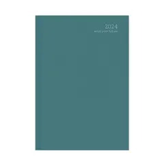 Ημερολόγιο ημερήσιο adbook 2024 simple velvet edition 12x17cm cadet blue - Adbook