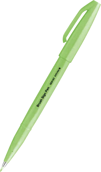 Μαρκαδόρος pentel brush sign pen fluo green - Pentel