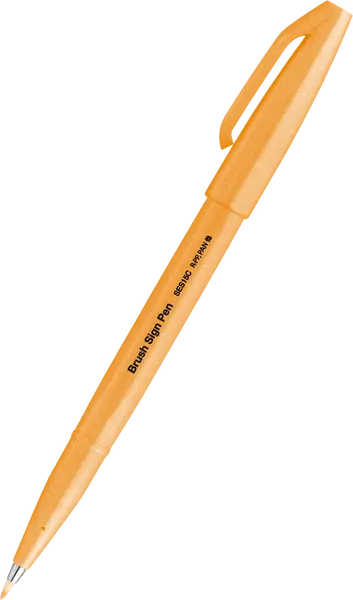 Μαρκαδόρος pentel brush sign pen fluo orange - Pentel