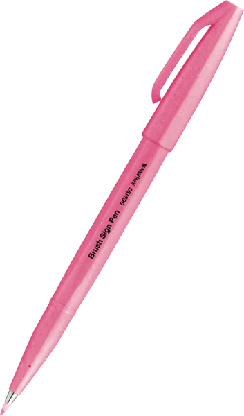 Μαρκαδόρος pentel brush sign pen fluo pink - Pentel