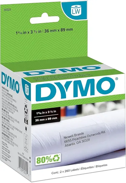 Ετικέτες dymo 99013 lw address labels transparent 89mm x 36mm - Dymo