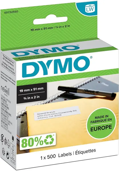 Ετικέτες dymo 11355 lw m/purpose labels 19mm x 51mm removable - Dymo