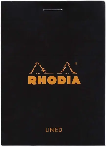 Μπλοκ rhodia 7,4x10,5cm ριγέ 80 φύλλα black - Rhodia