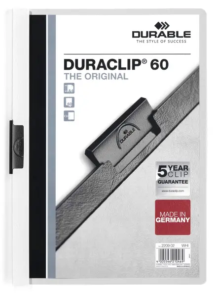 Ντοσιέ durable duraclip 2200/60 ασπρο - Durable