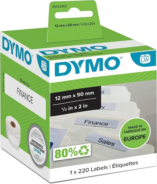 Ετικέτες dymo 99017 lw suspension file labels 50mm x 12mm - Dymo