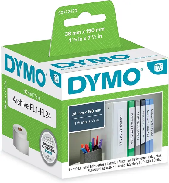 Ετικέτες dymo 99018 lw l/a file labels small 190mm x 38mm - Dymo