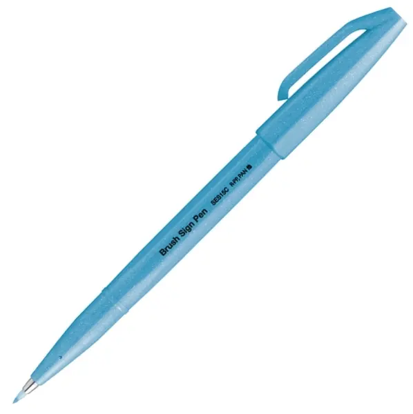 Μαρκαδόρος pentel brush sign pen fluo blue - Pentel