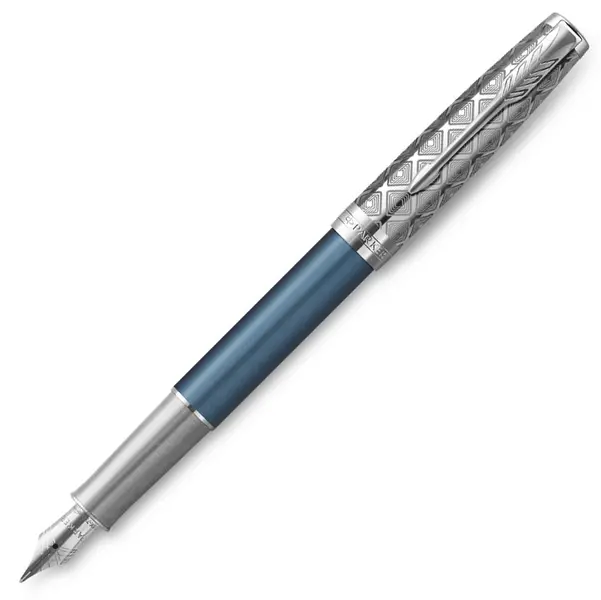 πένα parker sonnet premium metal blue ct fpen 18k - Parker